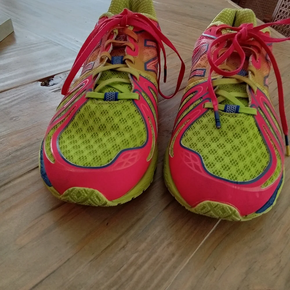 New Balance Barringer 890 Green & Pink Neon Running Shoes Size 7